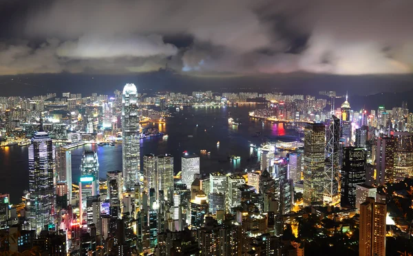 밤에 홍콩 — 스톡 사진