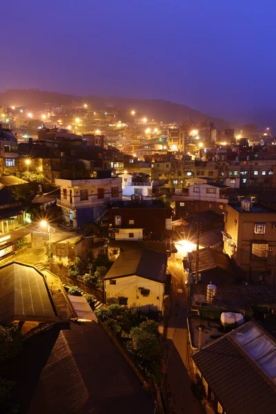 Jiu fen dorp 's nachts, in taiwan — Stockfoto
