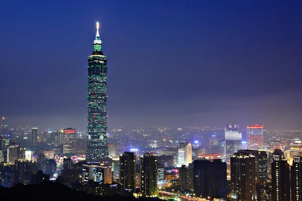 stock image Taipei city night scene