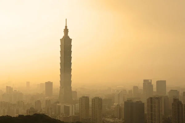 stock image Taipei in sunset