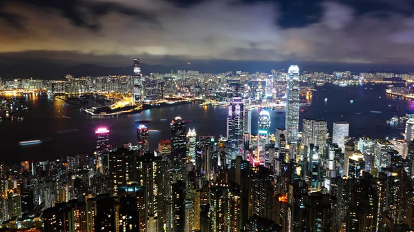 Hong Kong di malam hari — Stok Foto