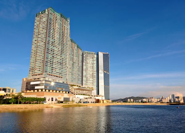 Macao gebouwindustrieel gebouw, stalen pijpleidingen — Stockfoto