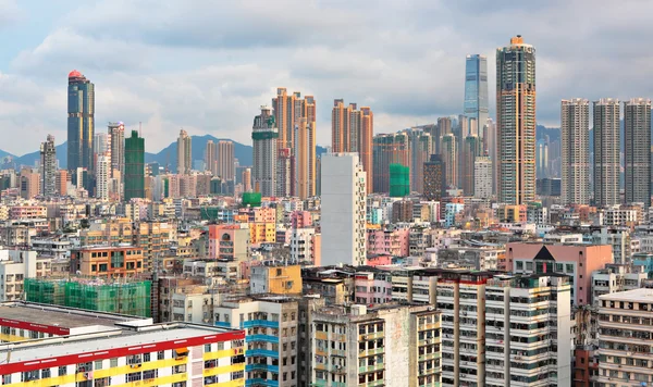 Hong kong kalabalık binalar — Stok fotoğraf