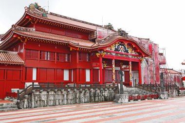 Shuri Castle in Okinawa Japan clipart