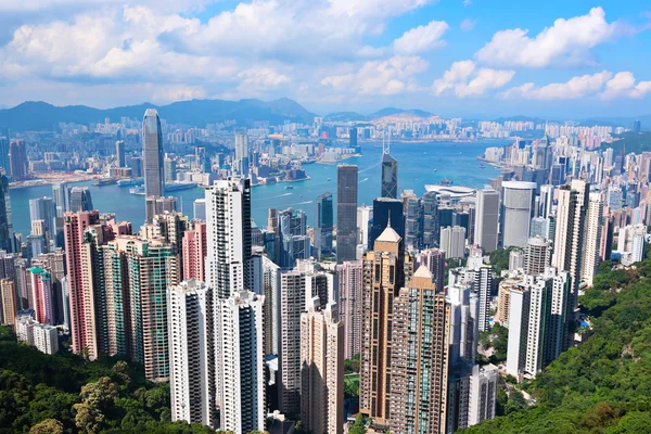 Hong kong uitzicht vanaf de top — Stockfoto