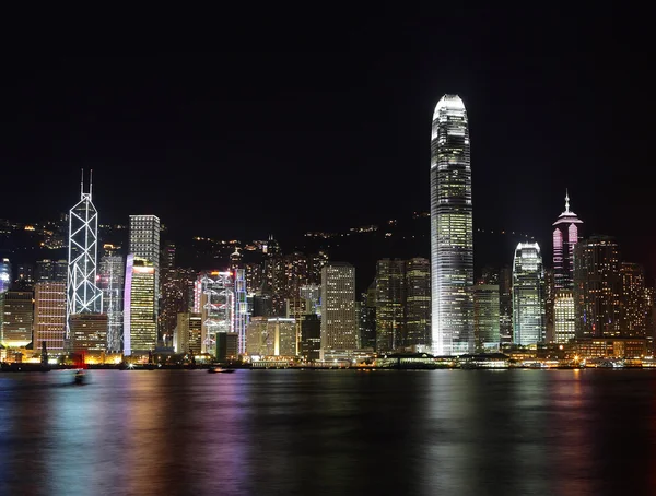 Noční scéna z hong Kongu — Stock fotografie