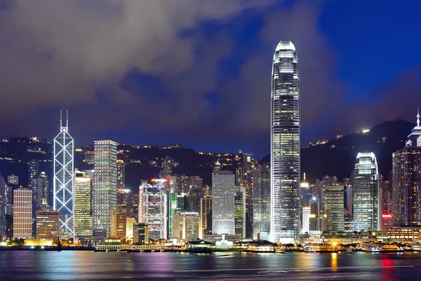 Hong kong skyline 's nachts — Stockfoto