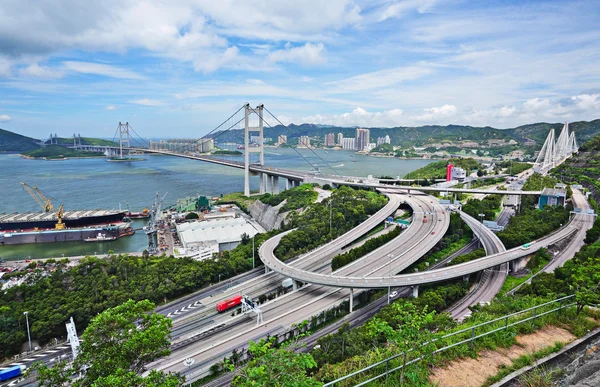 香港にあるTsing Ma Bridge — ストック写真