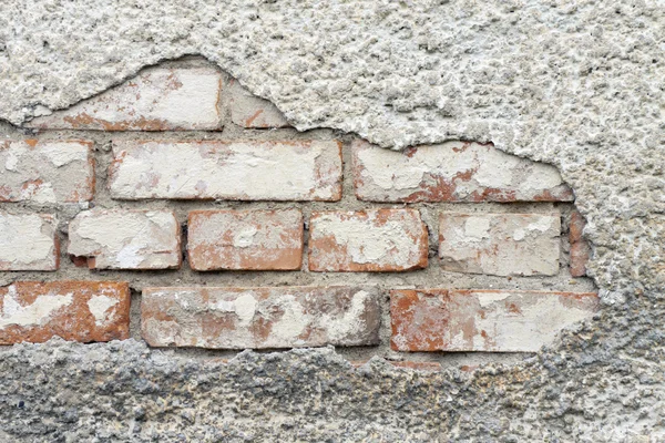 Bakstenen muur zonder gips — Stockfoto