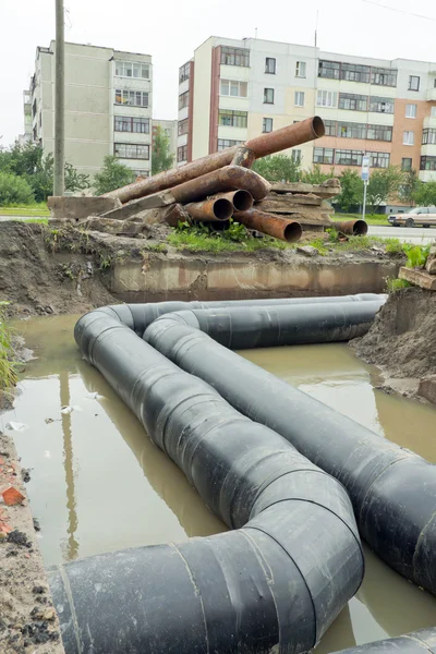 水道管の修理 — ストック写真