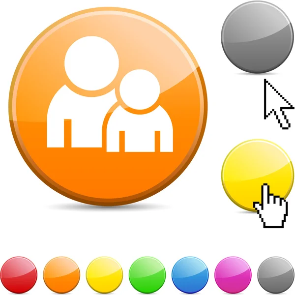 Forum glossy button. — Stock Vector