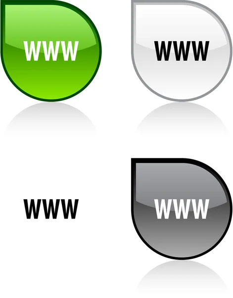 WWW button. — Stock Vector