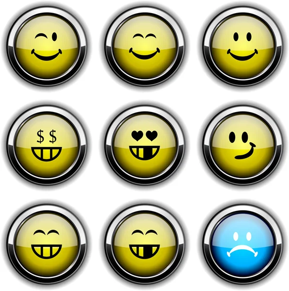 Smiley icons. — Stock Vector