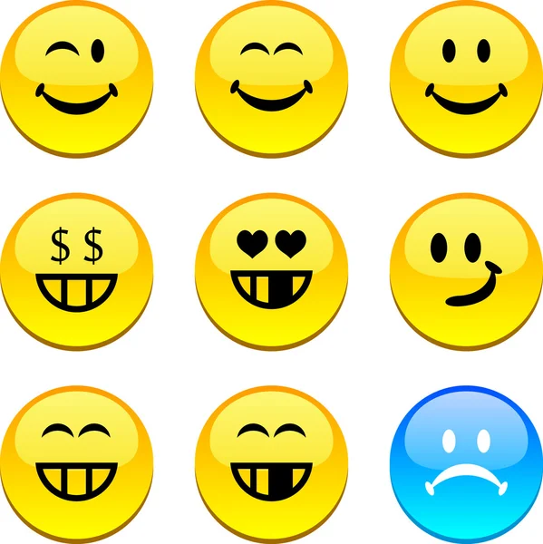 Smiley icons. — Stock Vector