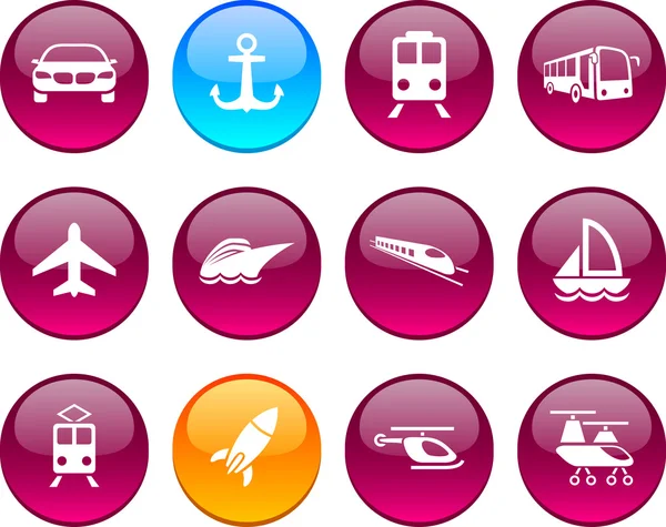 Iconos de transporte. — Vector de stock
