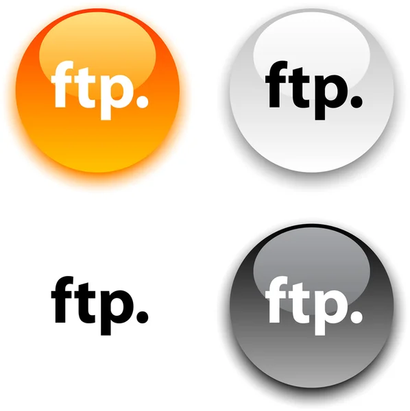 FTP button. — Stock Vector
