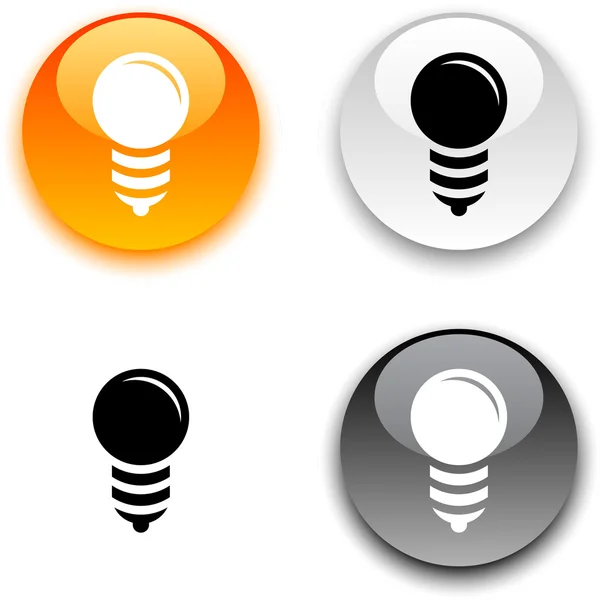 Bouton ampoule . — Image vectorielle