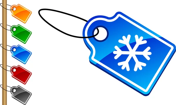 Snowflake tags. — Stock Vector