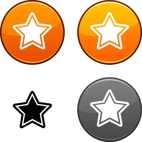 Star button. — Stock Vector