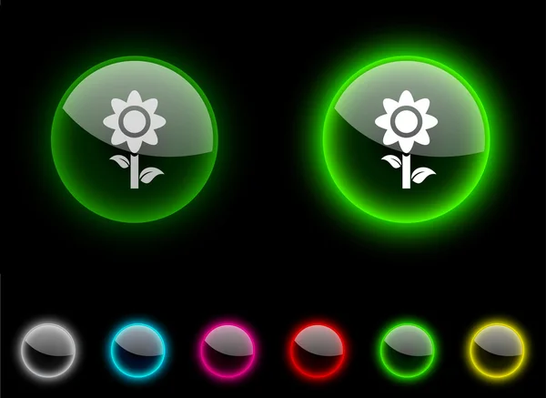 Flower button. — Stock Vector