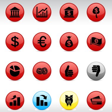 Money icons. clipart