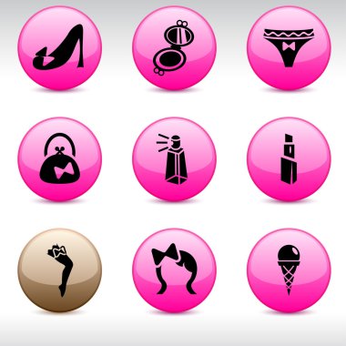 Women icons. clipart