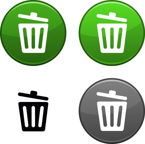 Recycle bin кнопки . — стоковий вектор