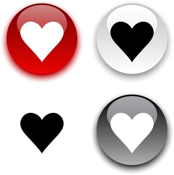 Botón de amor . — Vector de stock