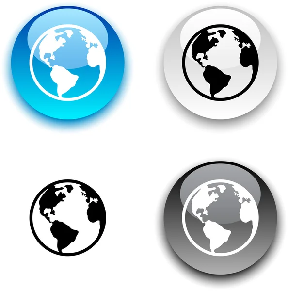 Planet button. — Stock Vector