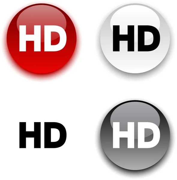 Кнопка HD . — стоковий вектор