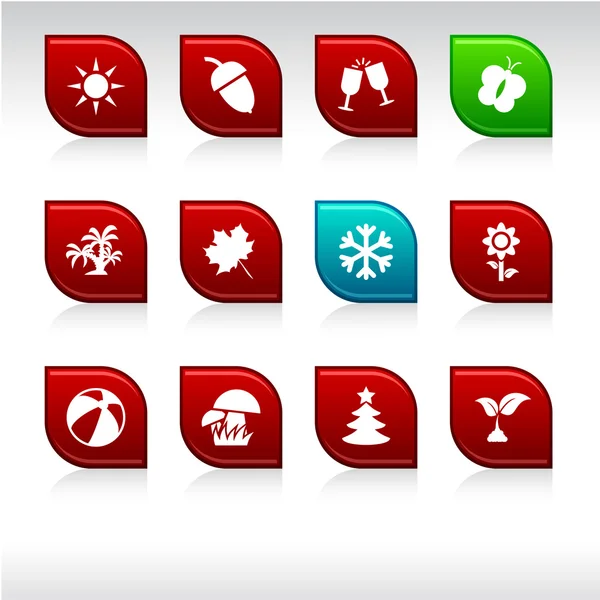 Seasons icons. — Stock Vector