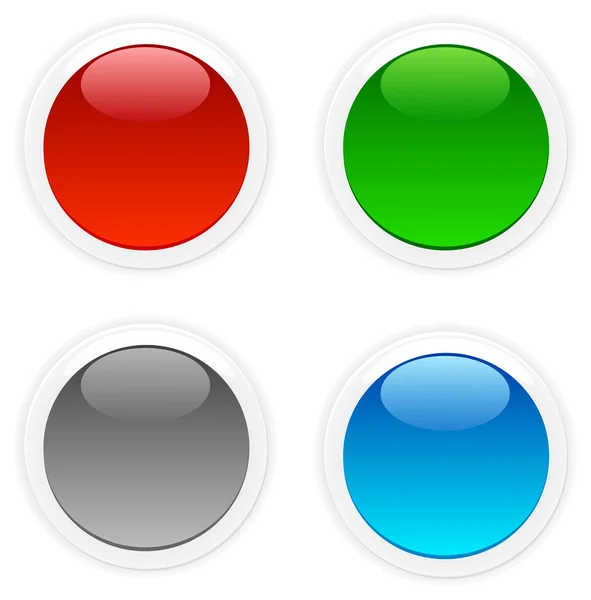 Glossy buttons. — Stock Vector