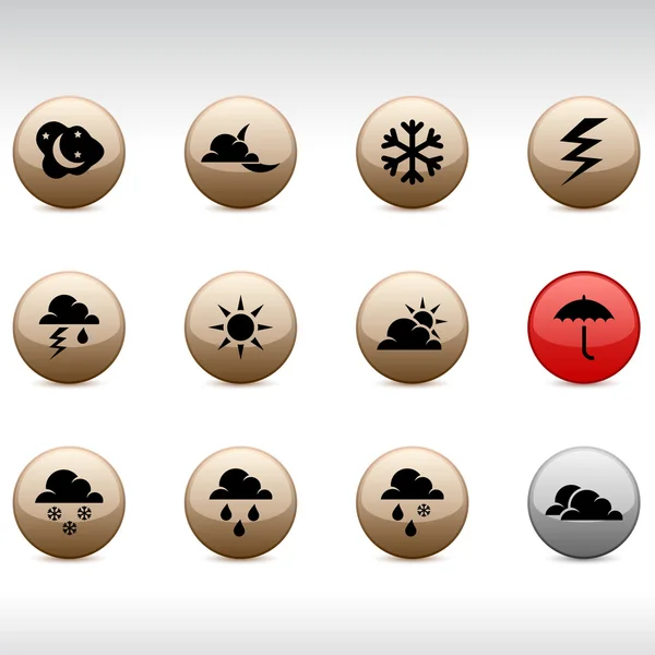 Weather icons. — Stock Vector