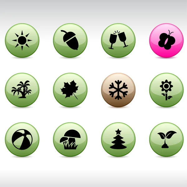 Icônes de saisons . — Image vectorielle
