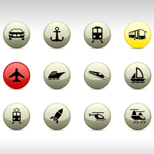 Icone di trasporto. — Vettoriale Stock