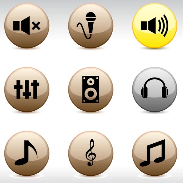 Audio-Symbole. — Stockvektor
