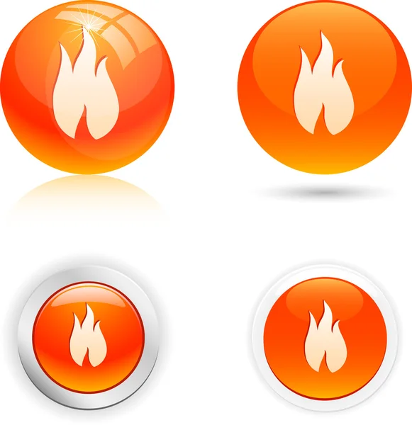 Flame icons. — Stock Vector