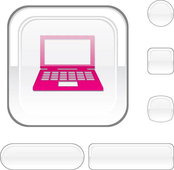 Notebook bouton blanc . — Image vectorielle
