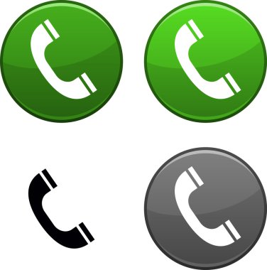 Telephone button. clipart