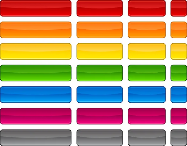 Web botões de cor em branco . —  Vetores de Stock