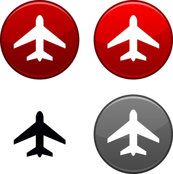 Aircraft button. — Stockový vektor