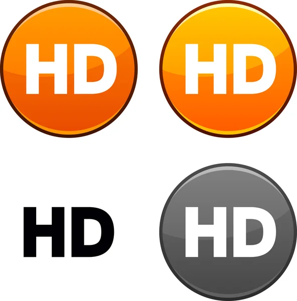 Κουμπί HD. — Διανυσματικό Αρχείο