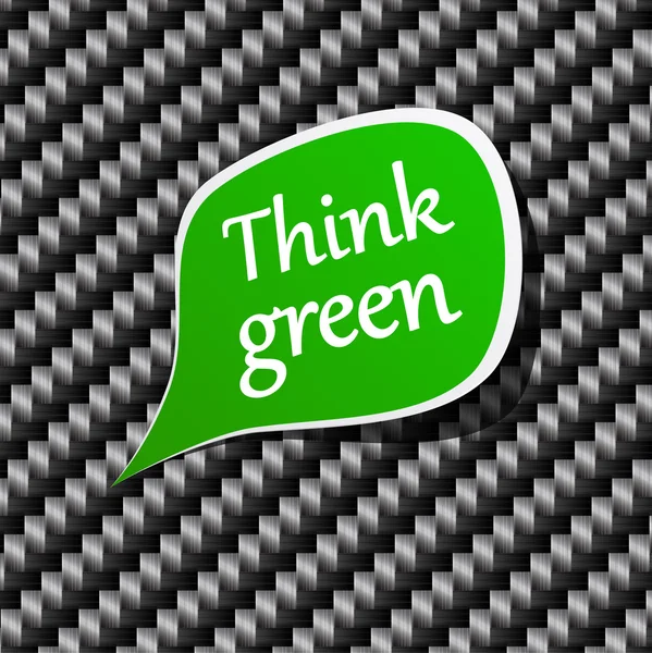 Think Green Rede Ankündigung. — Stockvektor