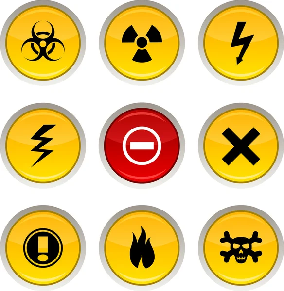 stock vector Warning icons.