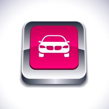 Car 3d button. clipart