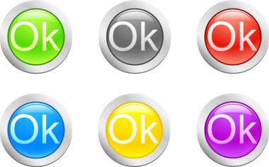 Ok button. [Vector]