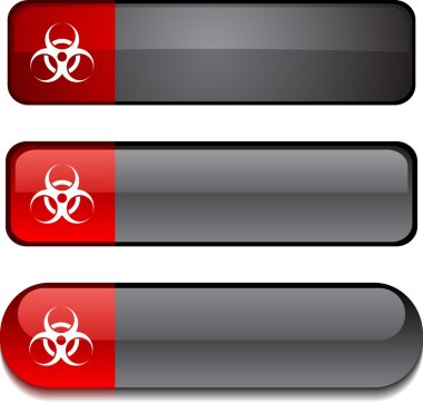 Virus button set. clipart