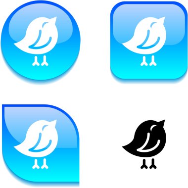 kuş parlak düğme.