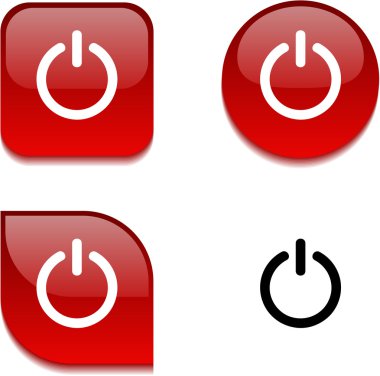 Switch glossy button. clipart