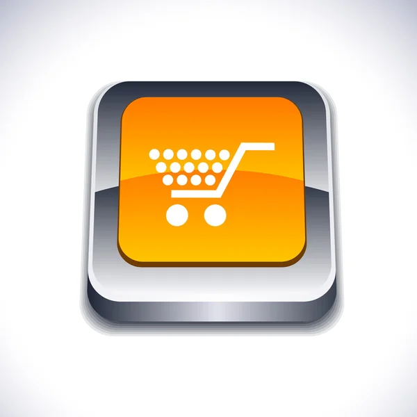 Shopping bouton 3d . — Image vectorielle